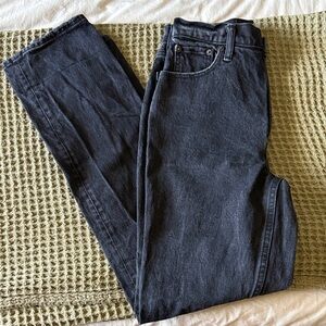 Abercrombie & Fitch Women's Straight Leg Jeans - Dark Blue